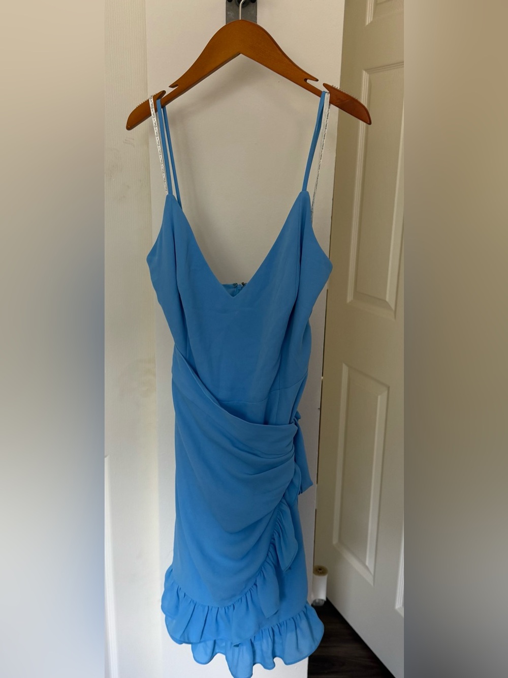 Lilly Pulitzer Sky-Blue Strapless Draped Dress